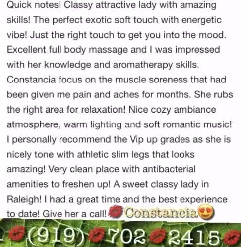 companion/Massage Constancia in Raleigh, NC
